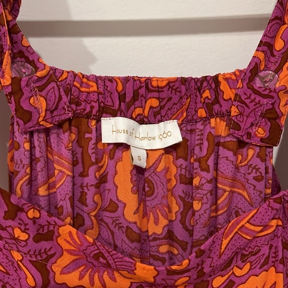 House of Harlow 1960 Maxi Dress. PARTY SUMMER FUN purple & orange, worn once. SM - Picture 5 of 8